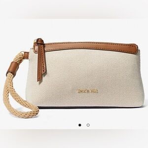 NWOT Michael Kors Talia Small Canvas Wristlet
